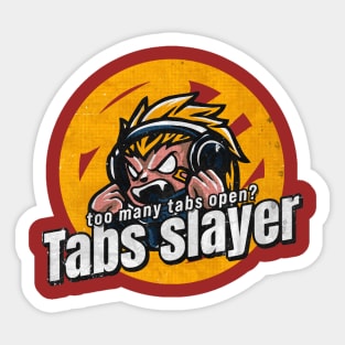 Too Many Tabs Open? Tabs Slayer Unfreezes Browsers and Brains Sticker